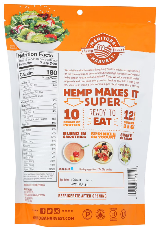 Hemp Hearts 16 Oz, Shelled Hemp Seeds, Protein, Omega 3&6, Gluten-Free gallery