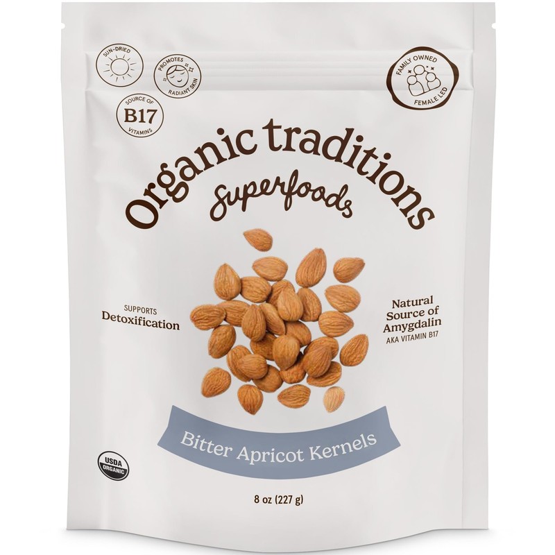 Apricot Kernels, Organic Apricot Seeds, Sundried Sweet and Bitter Taste, Vega...