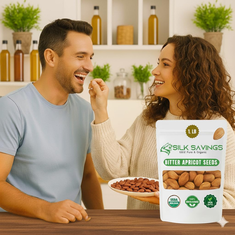 USDA Organic Bitter Apricot Kernels(1Lb) 16Oz, Natural Raw Bitter Apricot Seeds, gallery