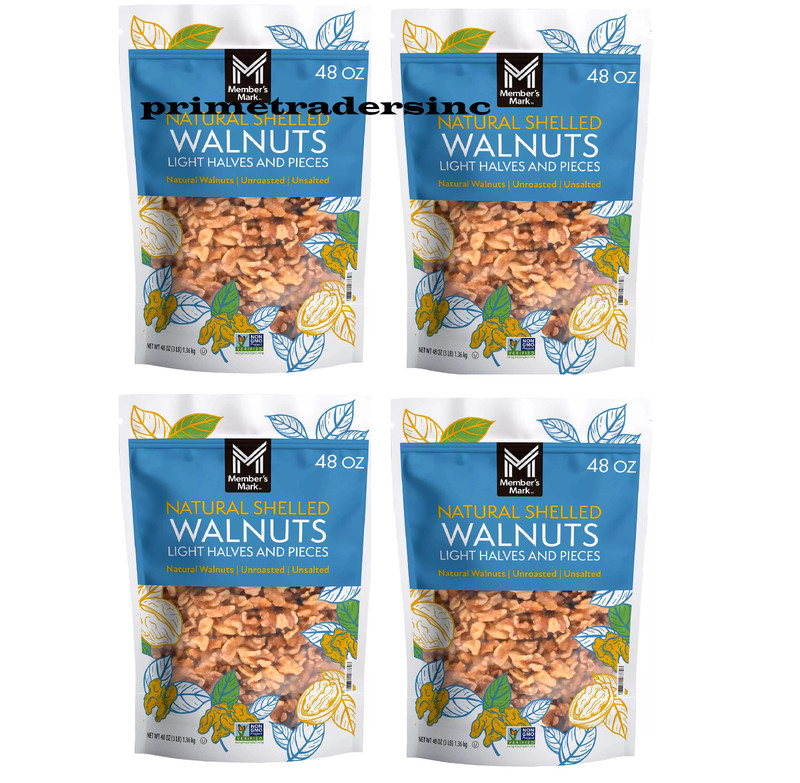 4 Pack – Member’s Mark Natural Shelled Walnuts, 3 lbs.