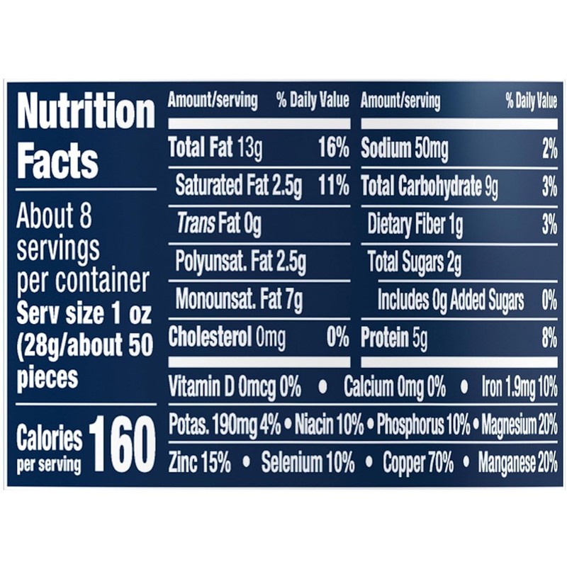 Plant-Based Protein Snack: Lightly Salted Cashew Halves in 8 Oz Canister gallery