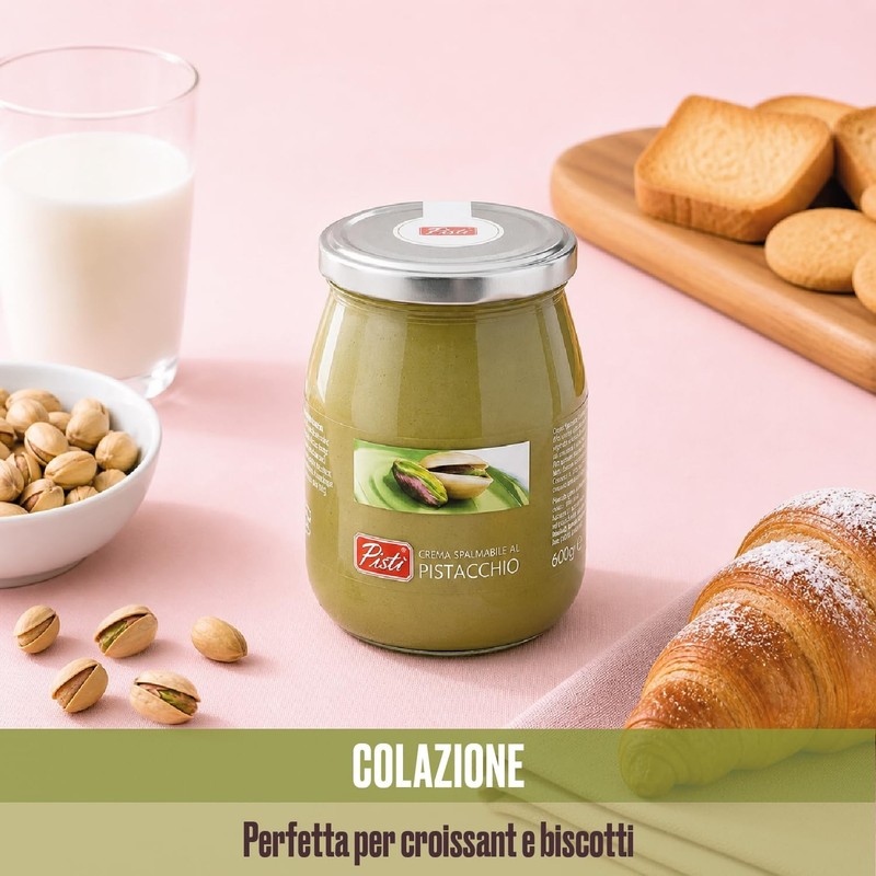 Pisti Cream of Pistachio from Sicily 21.2 Ounce 600g | Artisanal Italian Nut ... gallery