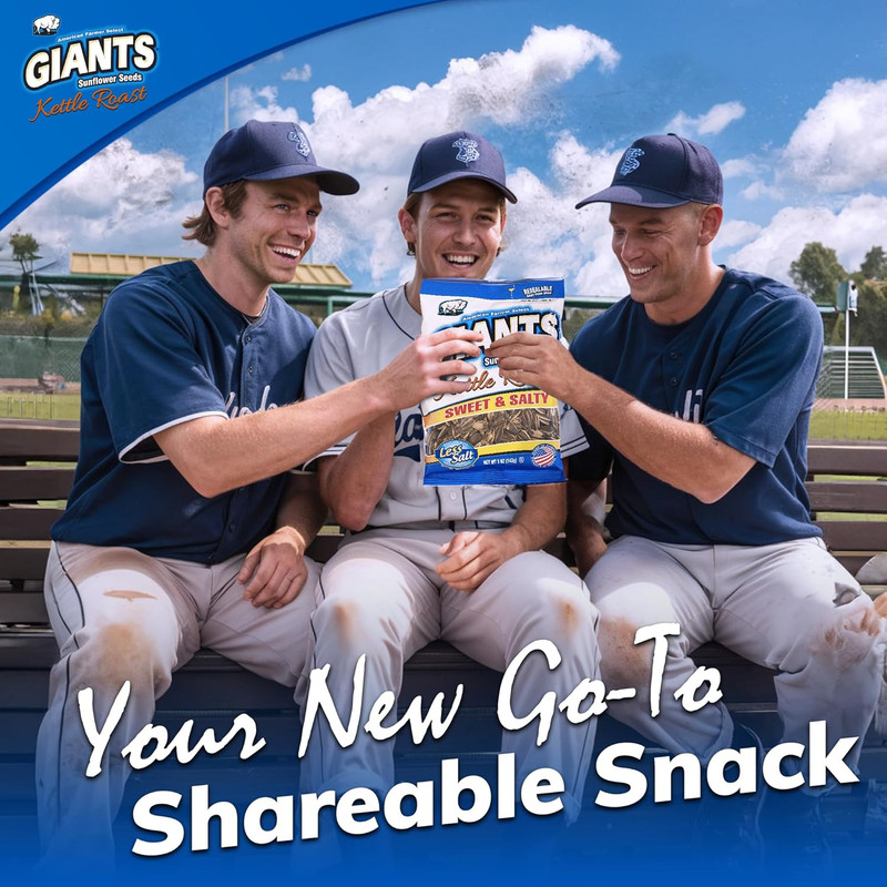 GIANTS Kettle Roast Sweet & Salty Sunflower Seeds - Sunflower Seeds Bulk, Sunflo gallery