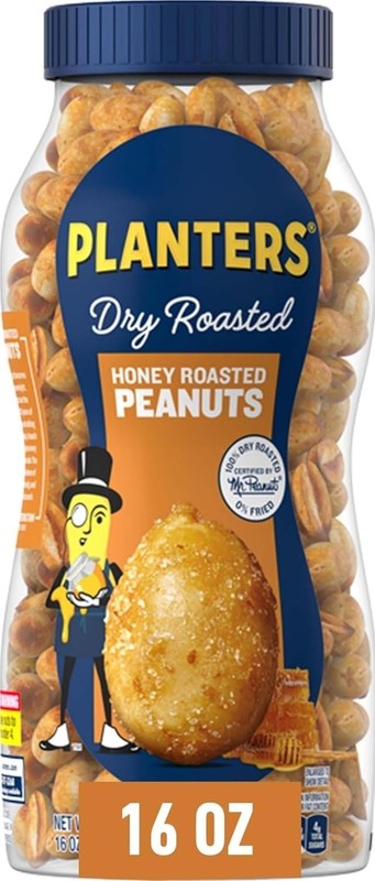 Plant-Based Protein Honey Roasted Peanuts - Perfect for Parties & Hikes, 16oz gallery