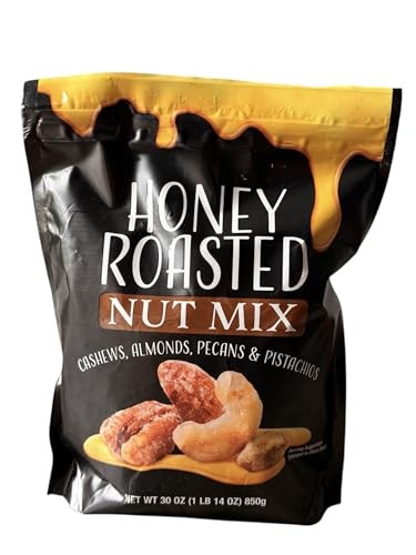 Hooddy Honey Roasted Nut Mix Cashews Almonds Pecans Pistachios 30 oz Spice Rub