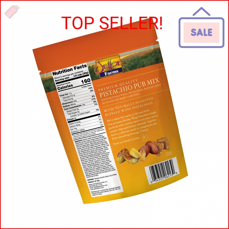 Setton Farms Pistachio Pub Mix 5 Oz. Bag. With Buffalo Wing Pistachios, Ranch Co gallery