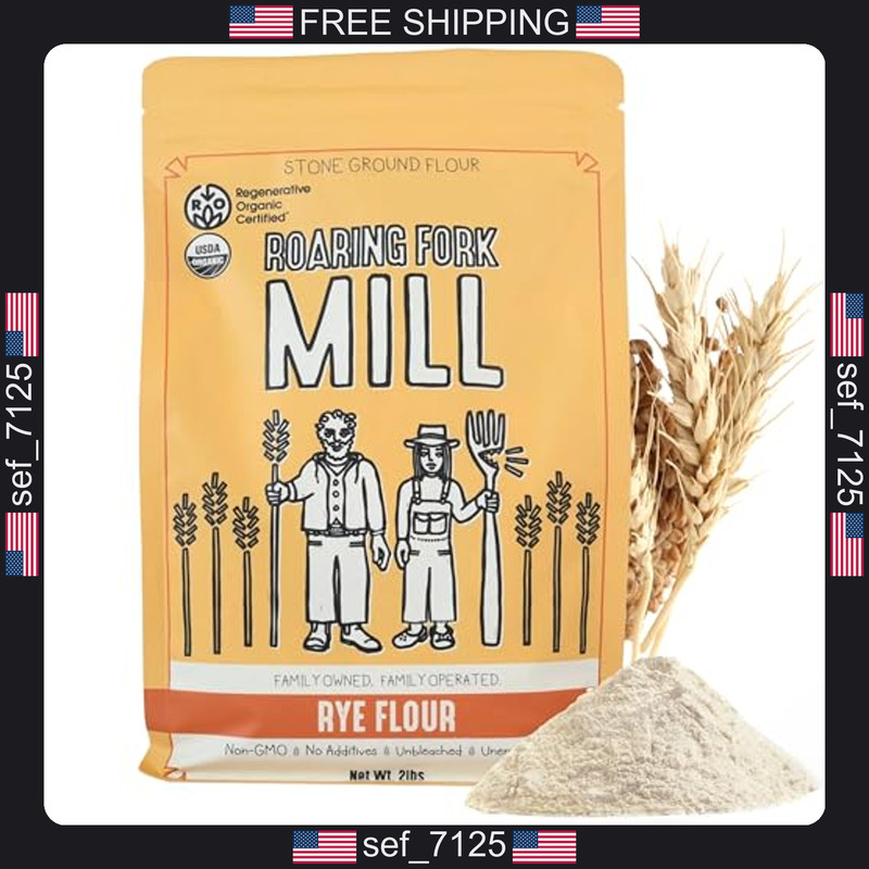 Stone-Milled Rye Flour ? Organic & Regeneratively Grown Ancient Wheat ? Mild