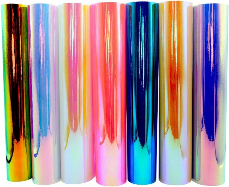 Holographic Opal Craft Vinyl 12" X 12" 7 Sheets/Pack for Craft Cutters,Sign Plot