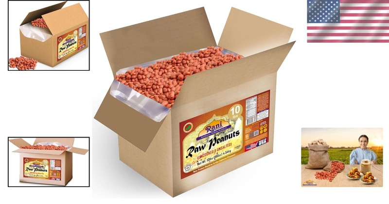 Bulk Rani Raw Peanuts 10lbs - Spanish Variety, Healthy Snack & Cooking Essential gallery