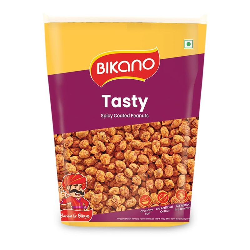Bikano Spicy Roasted Nutty Snack 1kg | Crunchy Indian Namkeen | Premium Munch