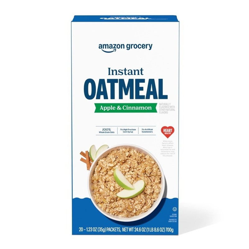 Cinnamon Instant Oatmeal Packets 1.23 Oz Individual Serving Size Box of 20