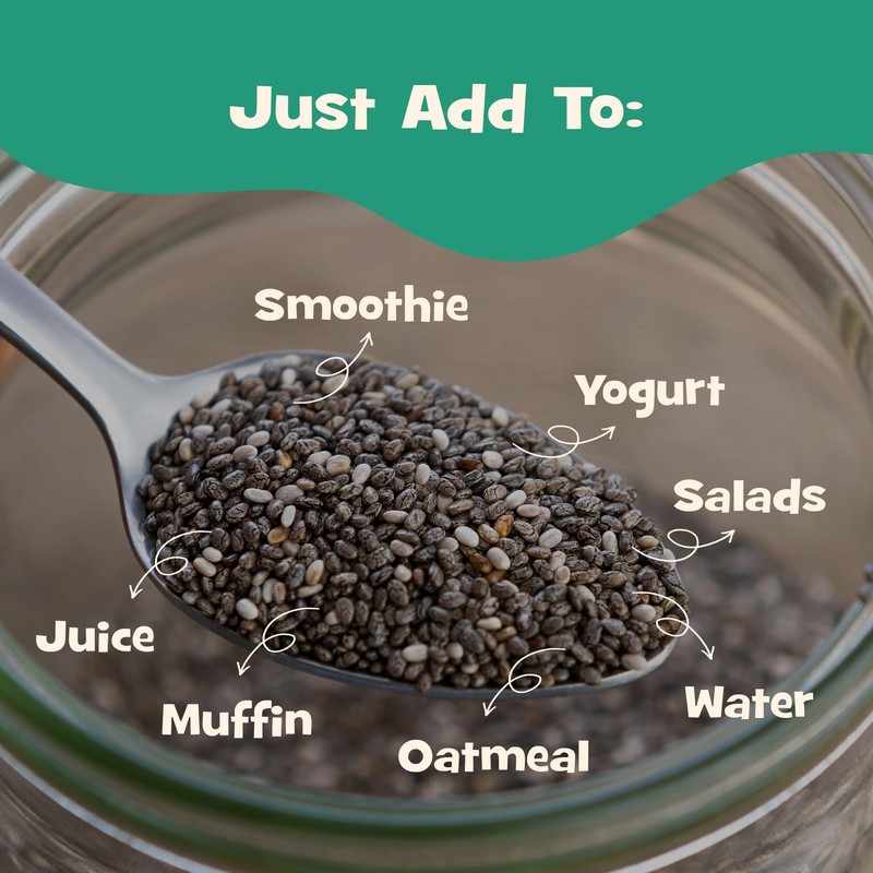 Nourish You Raw Chia Seeds 3x150g Plant Protein Omega 3 Fiber Gluten Free gallery