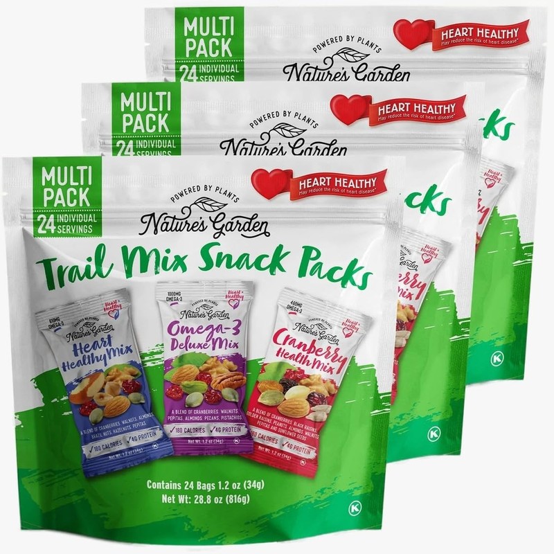 Trail Mix Snacks Vegan Gluten Free 28.8 oz 3 Pack Healthy Nut Berry Fruit