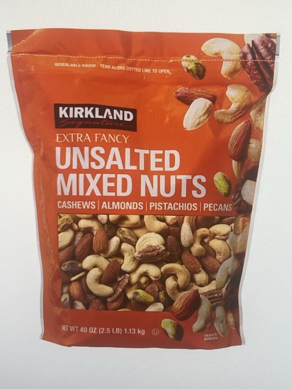 Kirkland Signature Extra Fancy Unsalted Mixed Nuts 40 Oz 2.5 Ibs