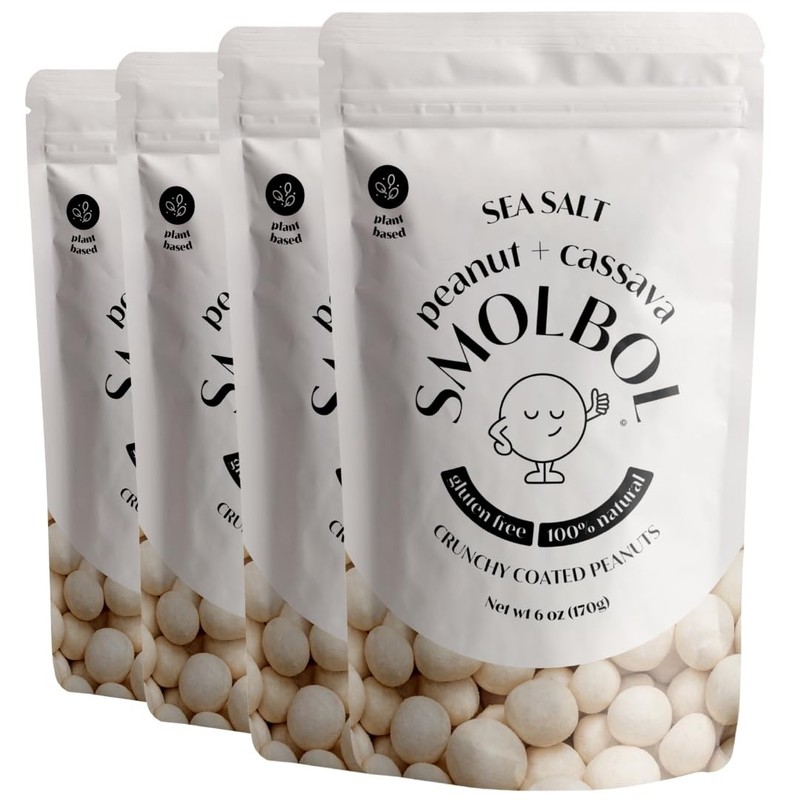 SMOLBOL Crunchy Peanuts | Roasted and Lightly Salted | GlutenFree Cassava Cru...