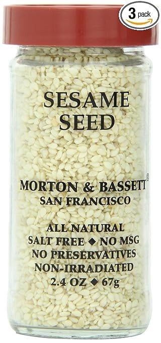 Morton & Bassett Sesame Seeds, 2.4oz Jar, Pack of 3, All-Natural Seasoning gallery