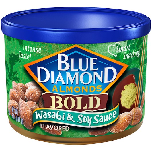 Blue Diamond Almonds Almonds Wasabi & Soy Sauce, 6 Ounces, 12 Per Case