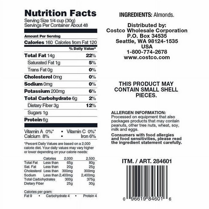 2 Pack | Kirkland Signature Supreme Whole Almonds, 3 lbs gallery