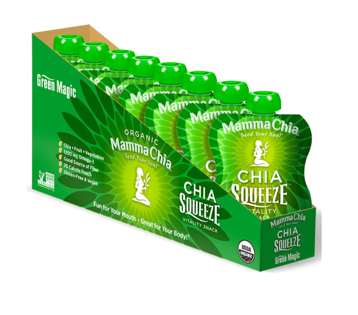 Keto: Mamma Chia OrganicGreen Magic 8 Squeeze Pouches (6 net carbs) gallery