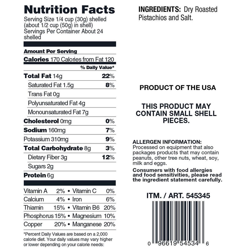California Dry Roasted In Shell Pistachio 2.72kg Kids Heathy Kosher School Snack gallery