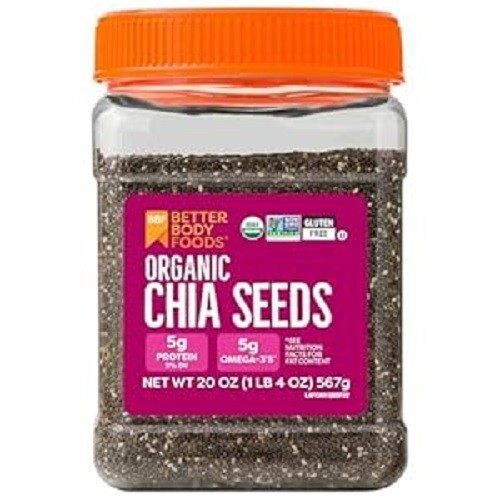 Organic Chia Seeds with Omega-3, Non-Gmo, Gluten Free, Keto Diet Friendly, Vegan