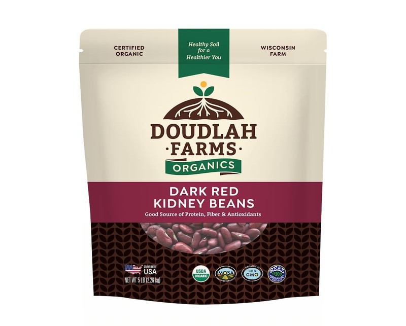Organic Dried Dark Red Kidney Beans 5 lb NonGMO, USDA Organic, Farmed From R...