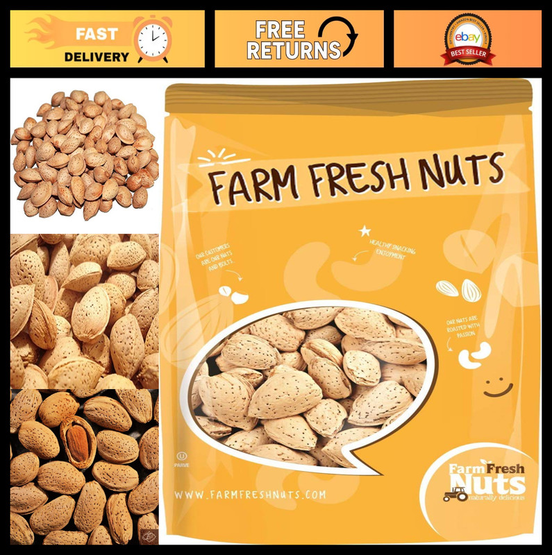 Raw California Almonds 1 lb - Vegan Keto Friendly Snack - Healthy Farm Fresh Nut
