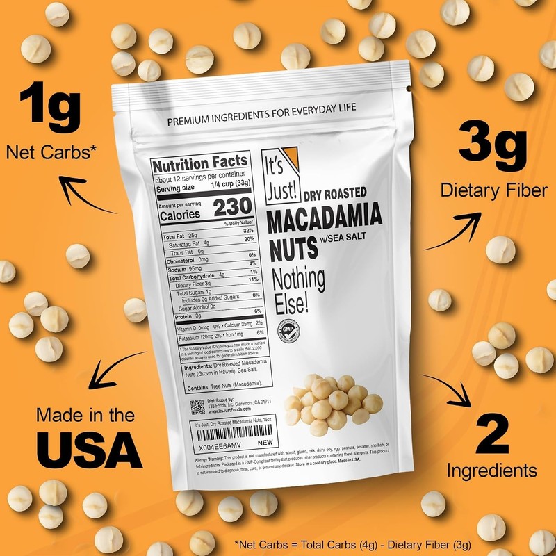 Hawaiian Macadamia Nuts, Lightly Salted, Resealable Bag gallery