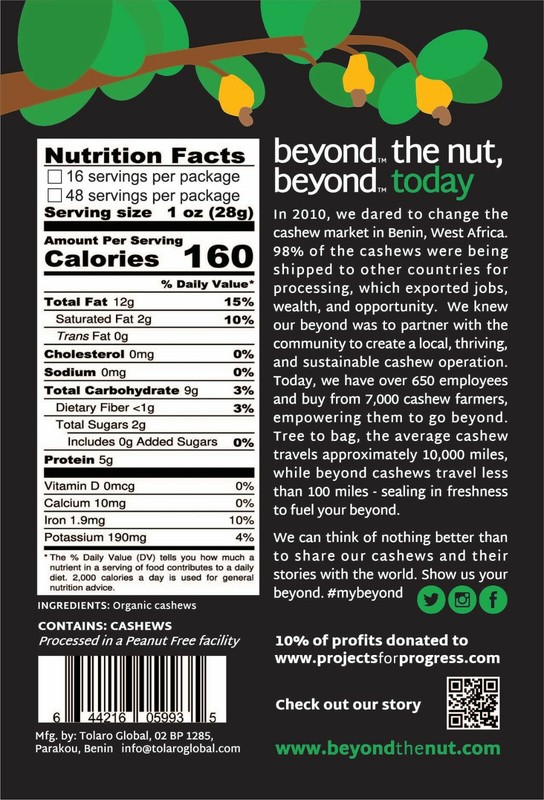 RAW ORGANIC WHOLE CASHEWS 3-lb by Beyond (Non-GMO, Fairtrade, Vegan) gallery