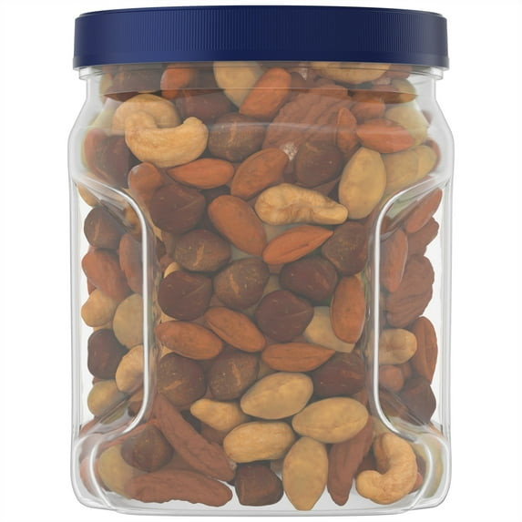 Planters Salted Mixed Nuts 27oz Canister Party Snacks Plant Based Protein Bulk N gallery