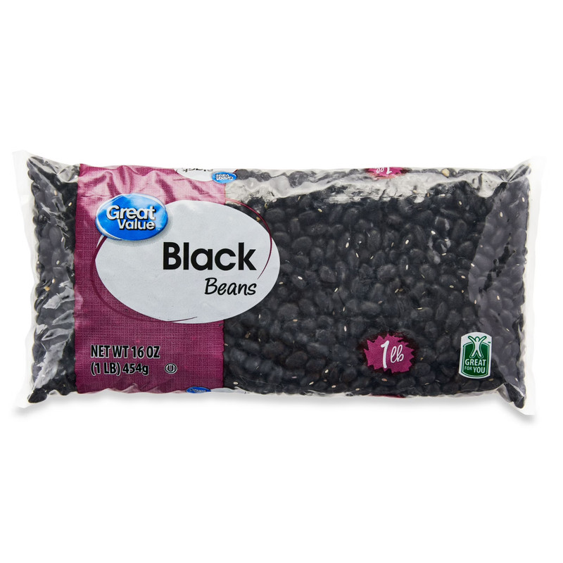 (8 pack) Great Value Black Beans, 1 lb gallery