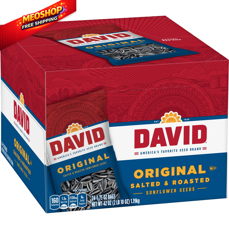 DAVID Sunflower Seeds, Original Flavor, Easter Basket Stuffer for 42.0 oz gallery