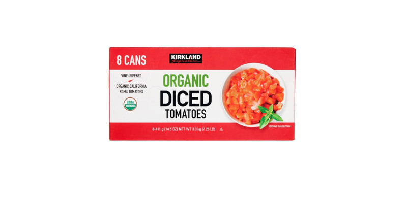 Kirkland Signature Organic Diced Tomatoes, 14.5 Ounce (Pack of 8)