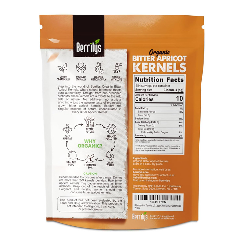 Organic Bitter Apricot Kernels - USDA Certified Organic Bitter Apricot Seeds - N gallery