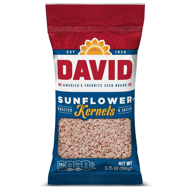 DAVID Roasted & Salted Sunflower Kernels, 3.75 oz - Power-Up Your Snack Game gallery