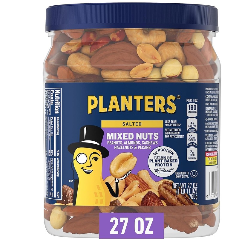 Salted Mixed Nuts, 27 oz Resealable Jar - Nutritious Snack with Kosher . gallery