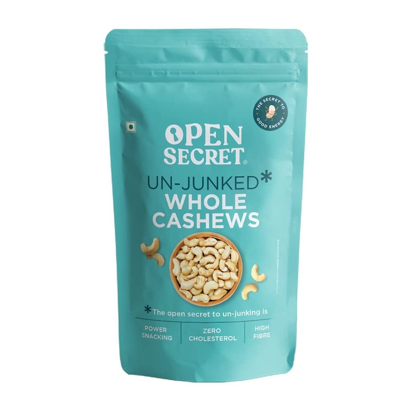 Open Secret Premium Cashews 200g |Whole Kaju Gluten Free Protein Rich Dry Fruits