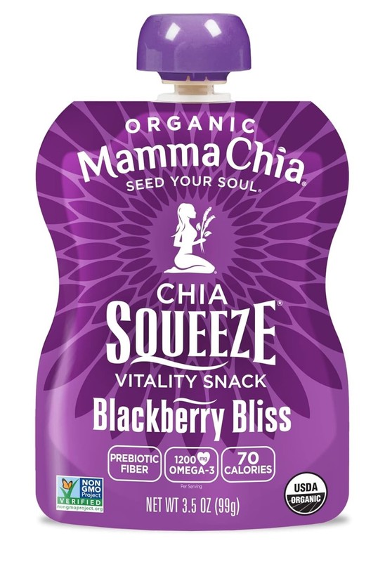 24 Count Organic Chia Squeeze Snacks, Blackberry Bliss, Gluten Free & gallery