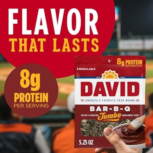 Jumbo Sunflower Seeds Bar-B-Q Flavor 5.25 Oz Bag Roasted Salted Snack gallery