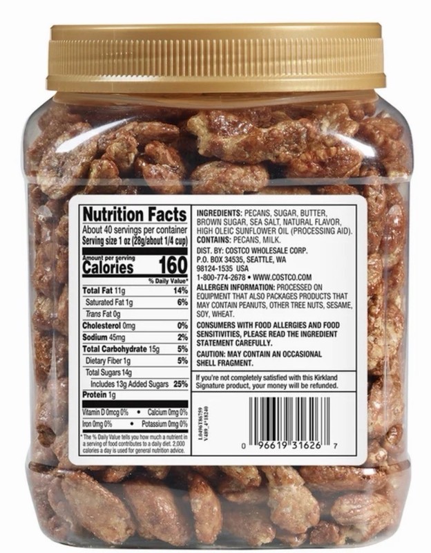 2 Pack Kirkland Signature Praline Pecans 40 oz Each Pack, Total 80 oz gallery