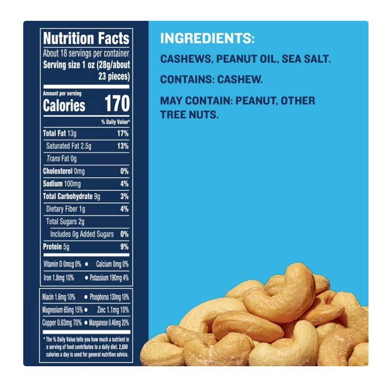 PLANTERS Deluxe Salted Whole Cashews, Party Snacks, Protein 18.25oz (2 PACK) gallery