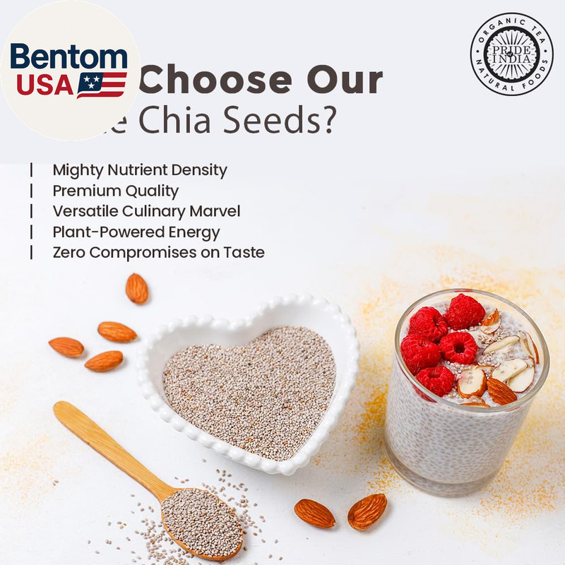 - Whole White Chia Seeds Raw Natural - 1.25 Pound (20 Oz) Jar with 24+ Servings gallery