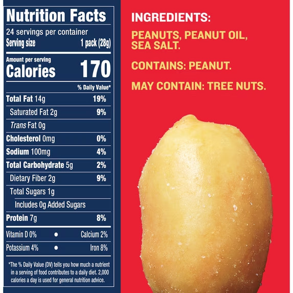 Planters Salted Peanuts, 24 ct Box, Free Shipping gallery