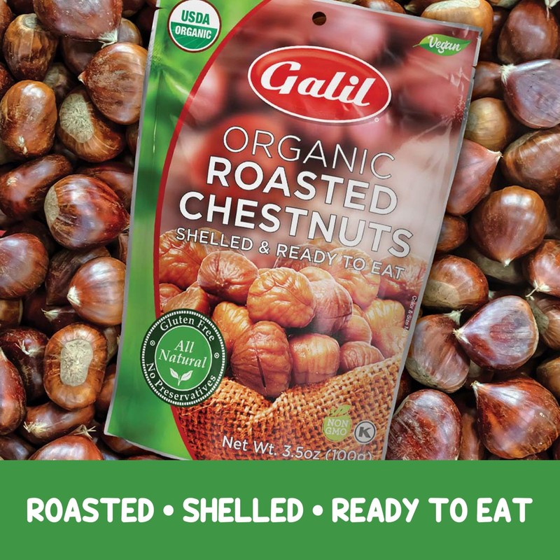 Organic Roasted Chestnuts Pack of 24 Shelled & Ready to Eat Chestnuts - Gluten F gallery