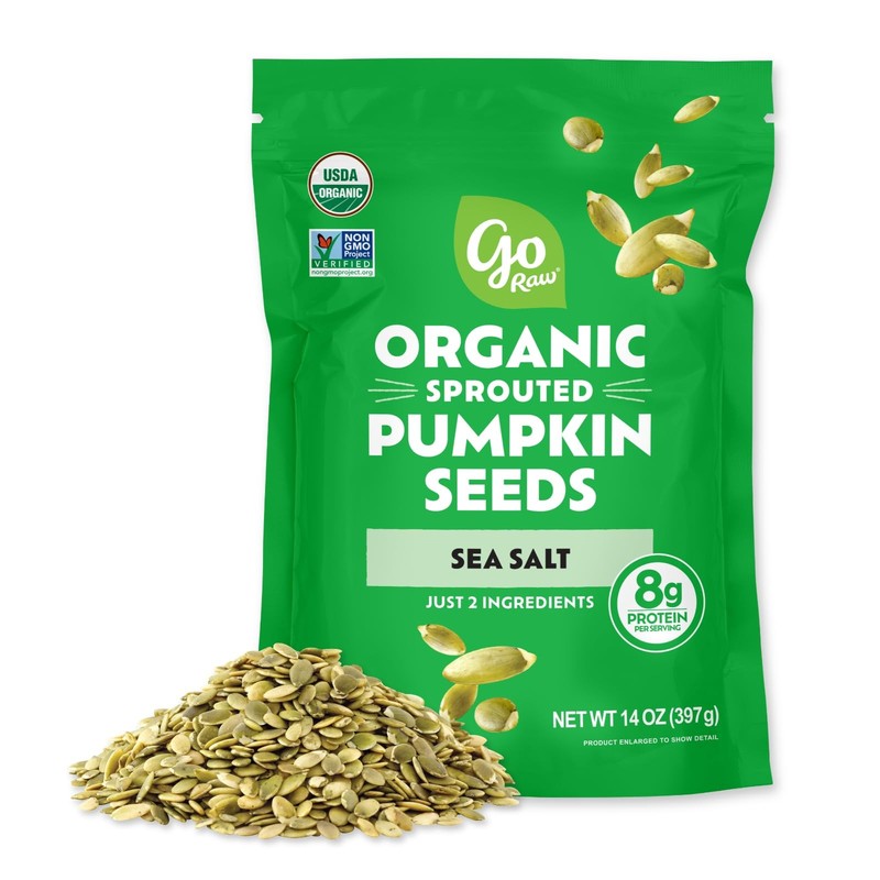Go Raw Organic Sprouted Pumpkin Seeds, 14 Oz 14 Ounce Bag, 6402