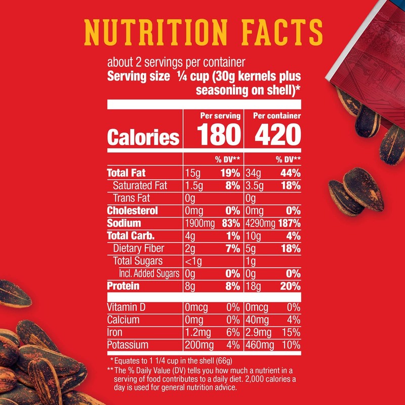 DAVID Frank's RedHot Flavored Salted & Roasted Jumbo Sunflower Seeds, 5.25 oz. ( gallery
