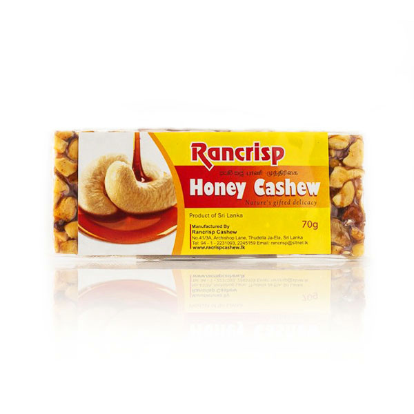 4 RANCRISP PREMIUM COATING WITH NATURAL CRUNCHY HONEY CASHEW 70G from SRILANKA