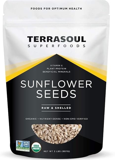 Organic Hulled Sunflower Seeds 2 Pound Unsalted Raw Gluten Free Non GMO Vegan gallery