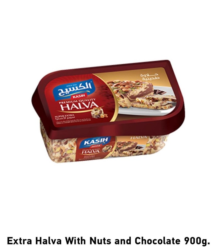 Kasih Super Extra Halvah Nuts & Chocolate Premium Quality Wet Wt 900G Good Taste