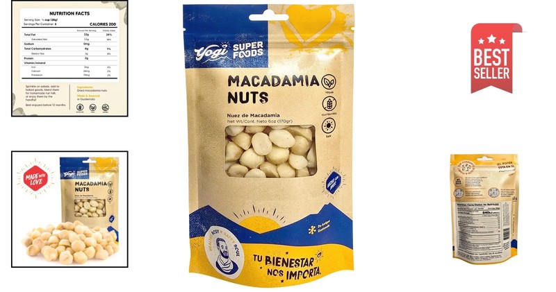 Organic Raw Macadamia Nuts 6oz - High Healthy Fats, Perfect for Snack & Recipe gallery